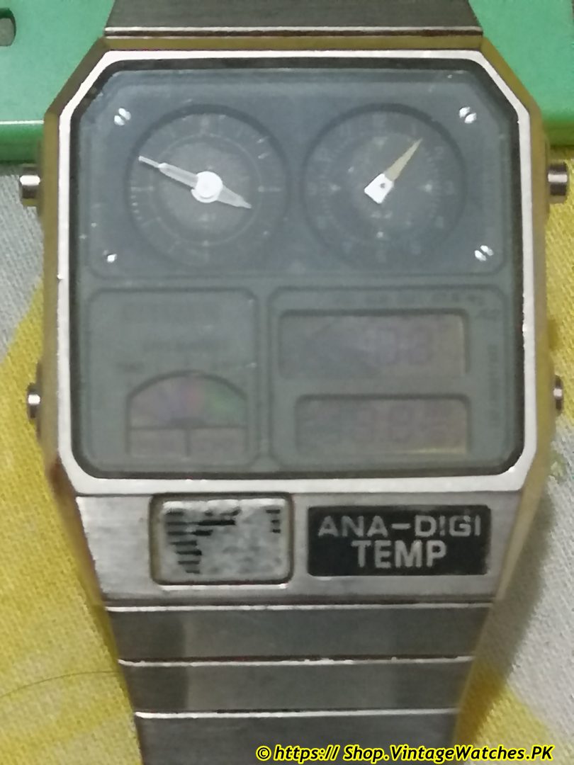 1980s Vintage Rare Citizen Quartz Ana-digi Temp 8982 LCD Watch - Image 2