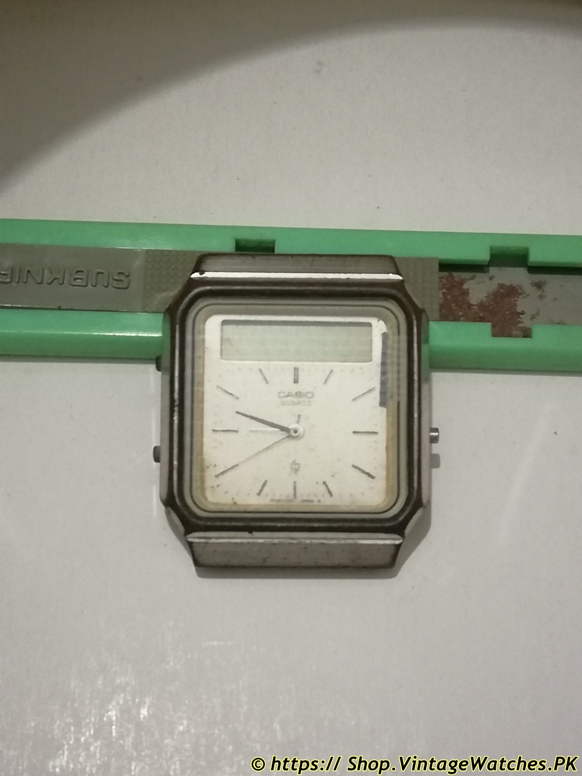 1984 Casio Janus Touch Screen AT-550 Calculator Dual Time LCD watch - Image 2