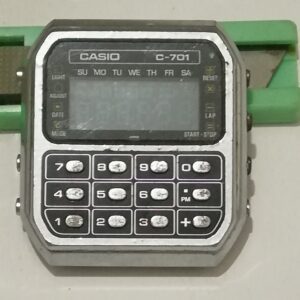 1980s Classic Retro Casio Calculator C-701 Digital LCD Watch