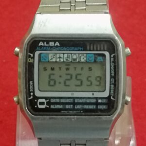 Vintage Retro Alba Y749-5070 Alarm Chronograph Digital LCD Watch
