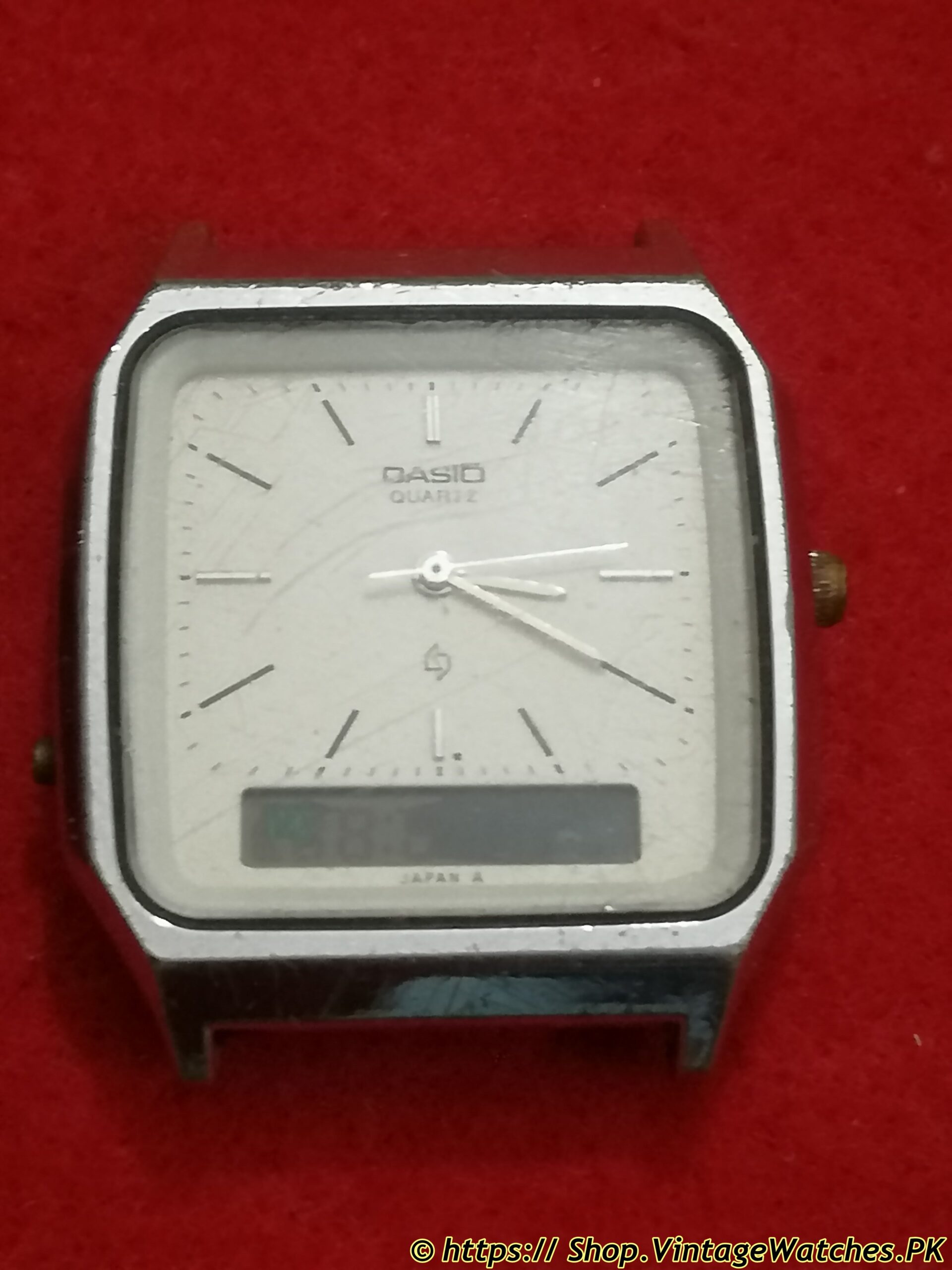 1990s Vintage Retro Casio AQ-419 & AQ-312 DualTime Digital LCD Watches - Image 3