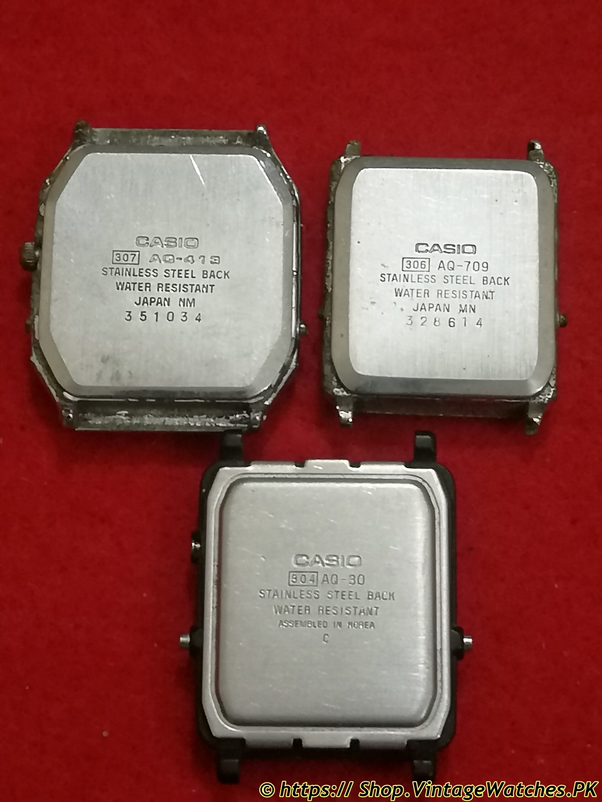 Casio AQ-30, AQ-413, AQ-709 Dual Time Digital LCD Watches