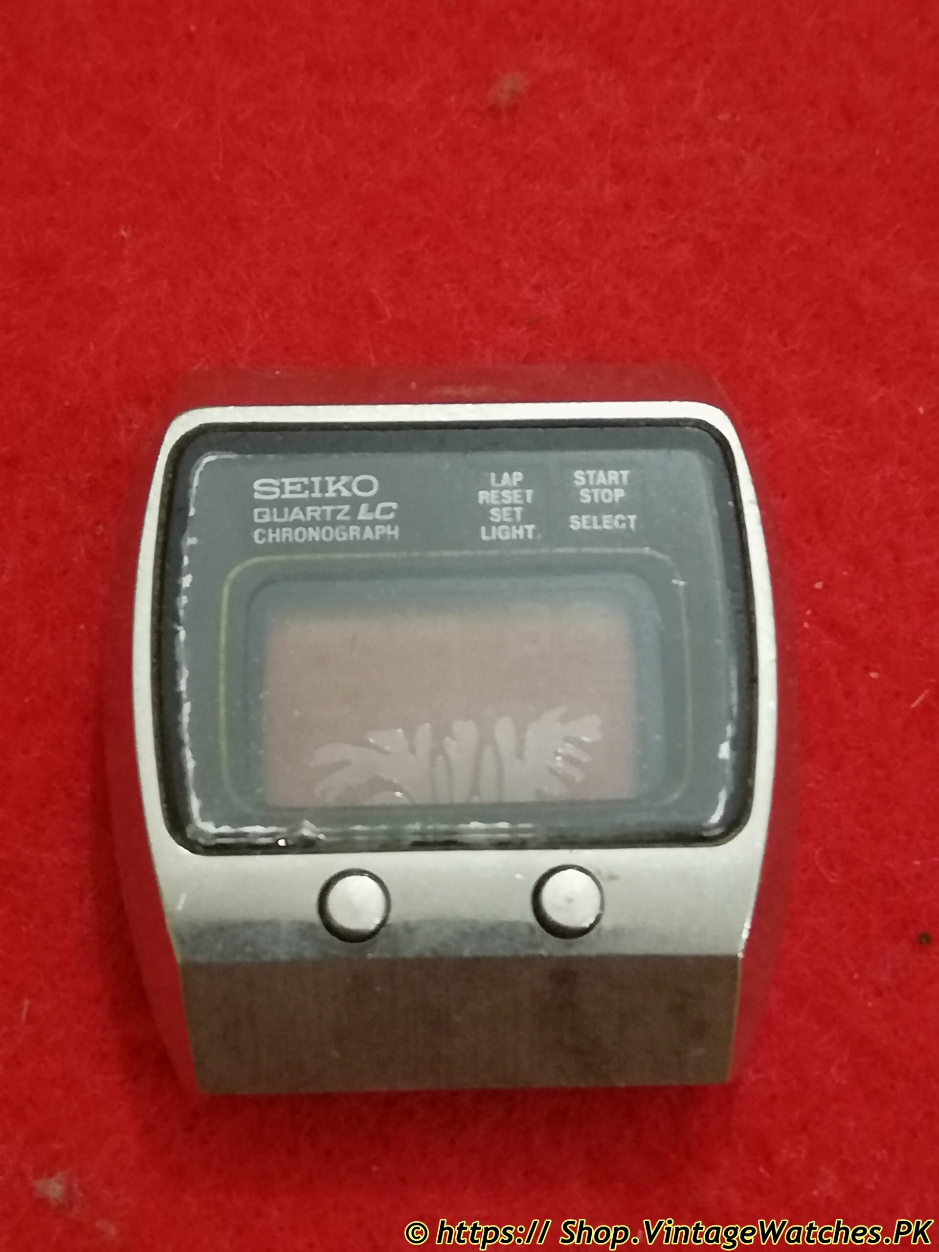 Seiko 0634-5019 Digital LCD Quartz Chronograph Watch