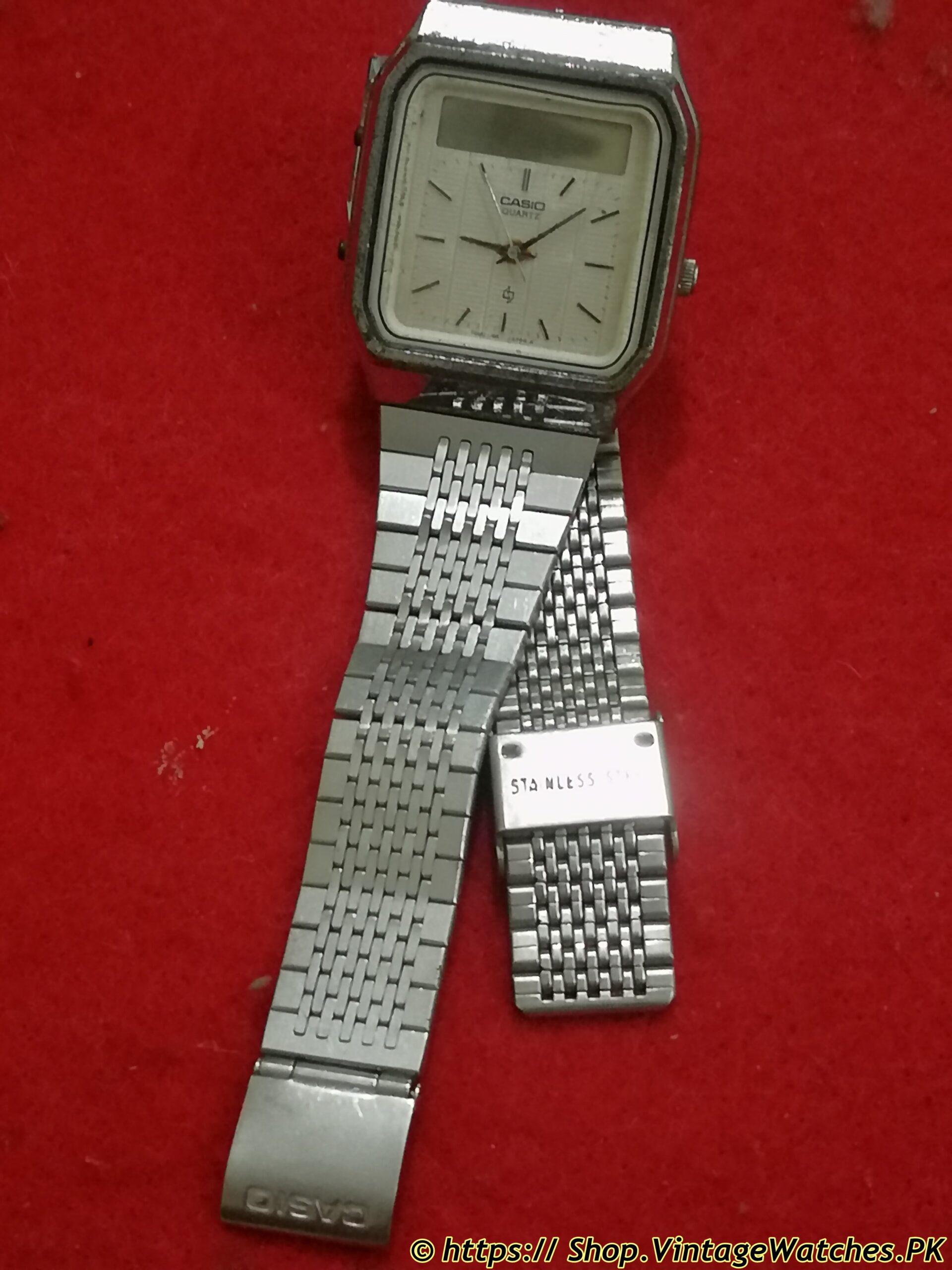1980's Vintage Rare Classic Casio AT-552 Janus Ana-Digi Smart Calculator Watch - Image 2