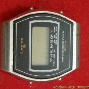 Vintage Rare Retro RICOH RiQuartz Alarm Chrono Digital LCD Watch