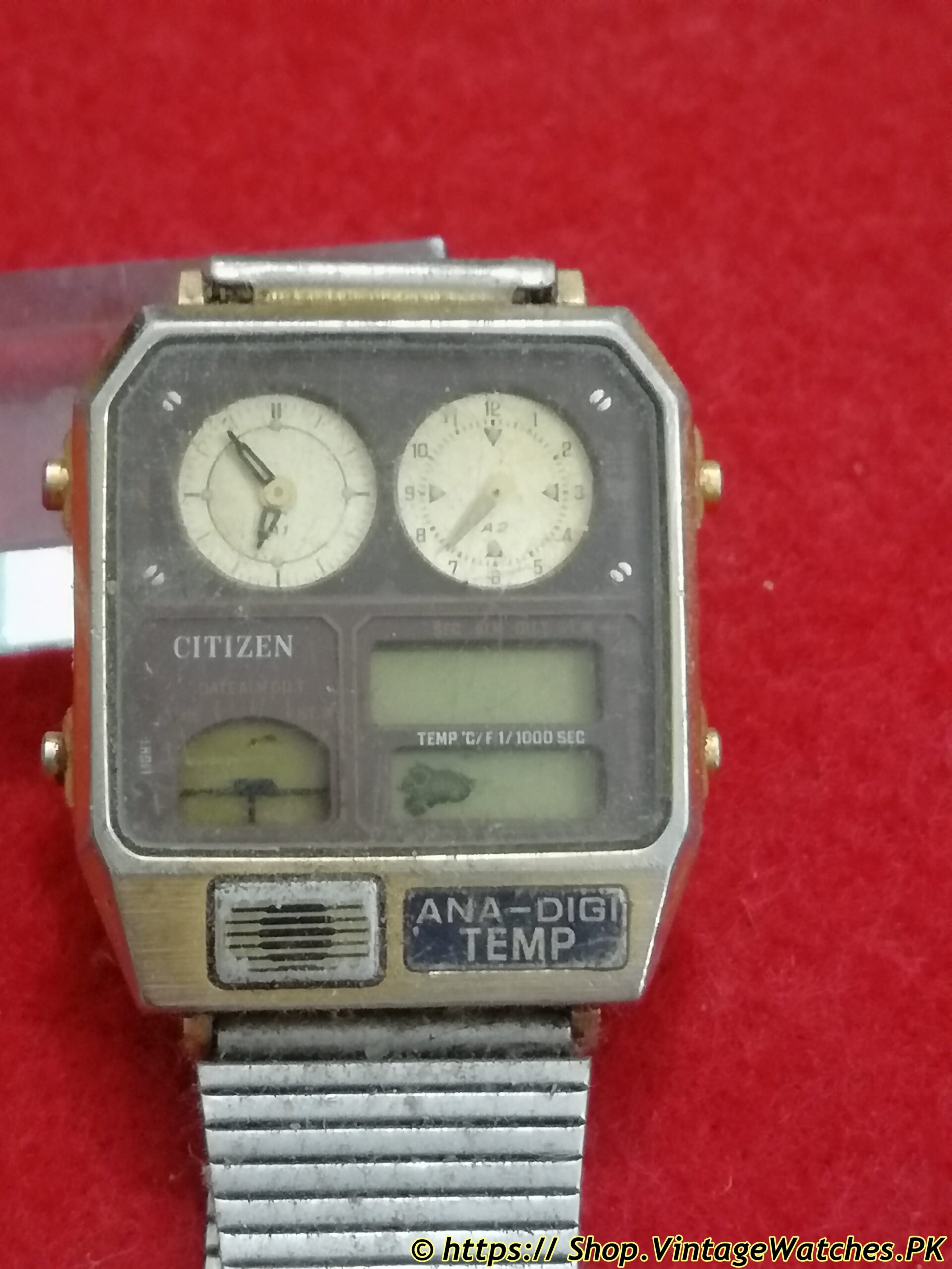 Citizen 30-5324 Ana-Digi Temp Digital LCD Watch