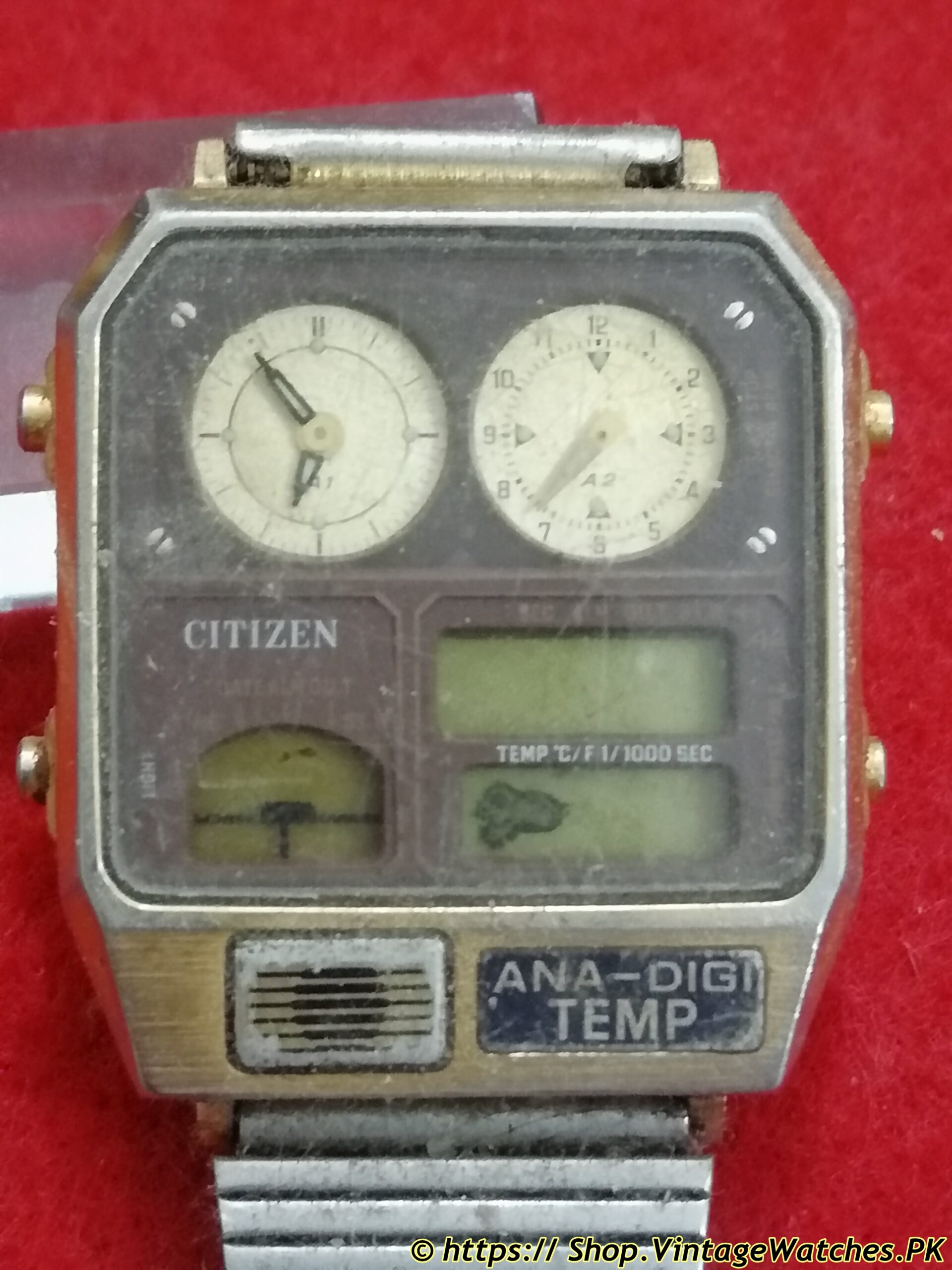Citizen 30-5324 Ana-Digi Temp Digital LCD Watch