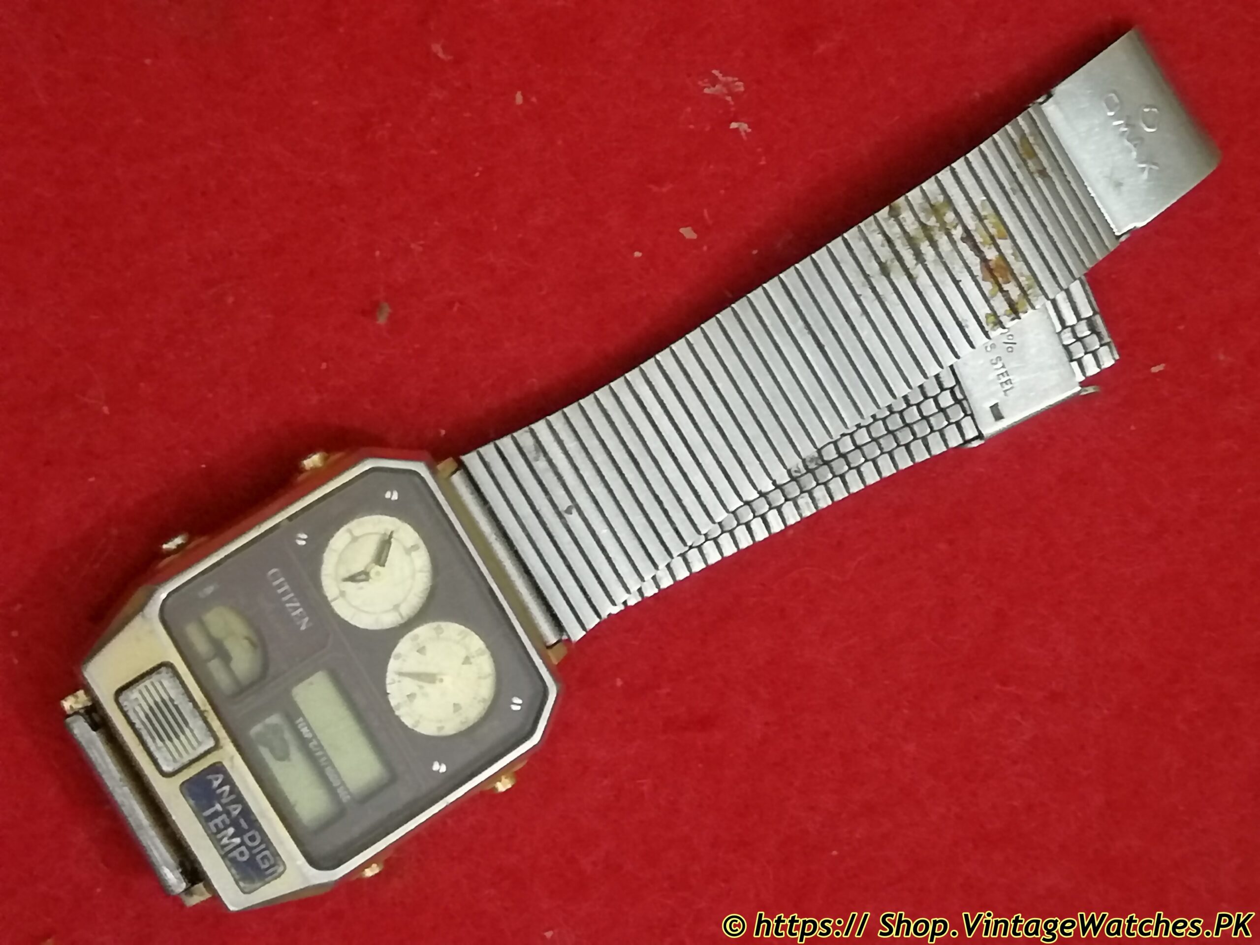 Vintage Retro Classic Citizen 30-5324 Ana-Digi Temp Digital LCD Watch - Image 3