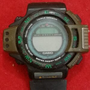 1990s Vintage Retro Casio ATC-1000 Triple Sensor Compass Digital LCD Watch