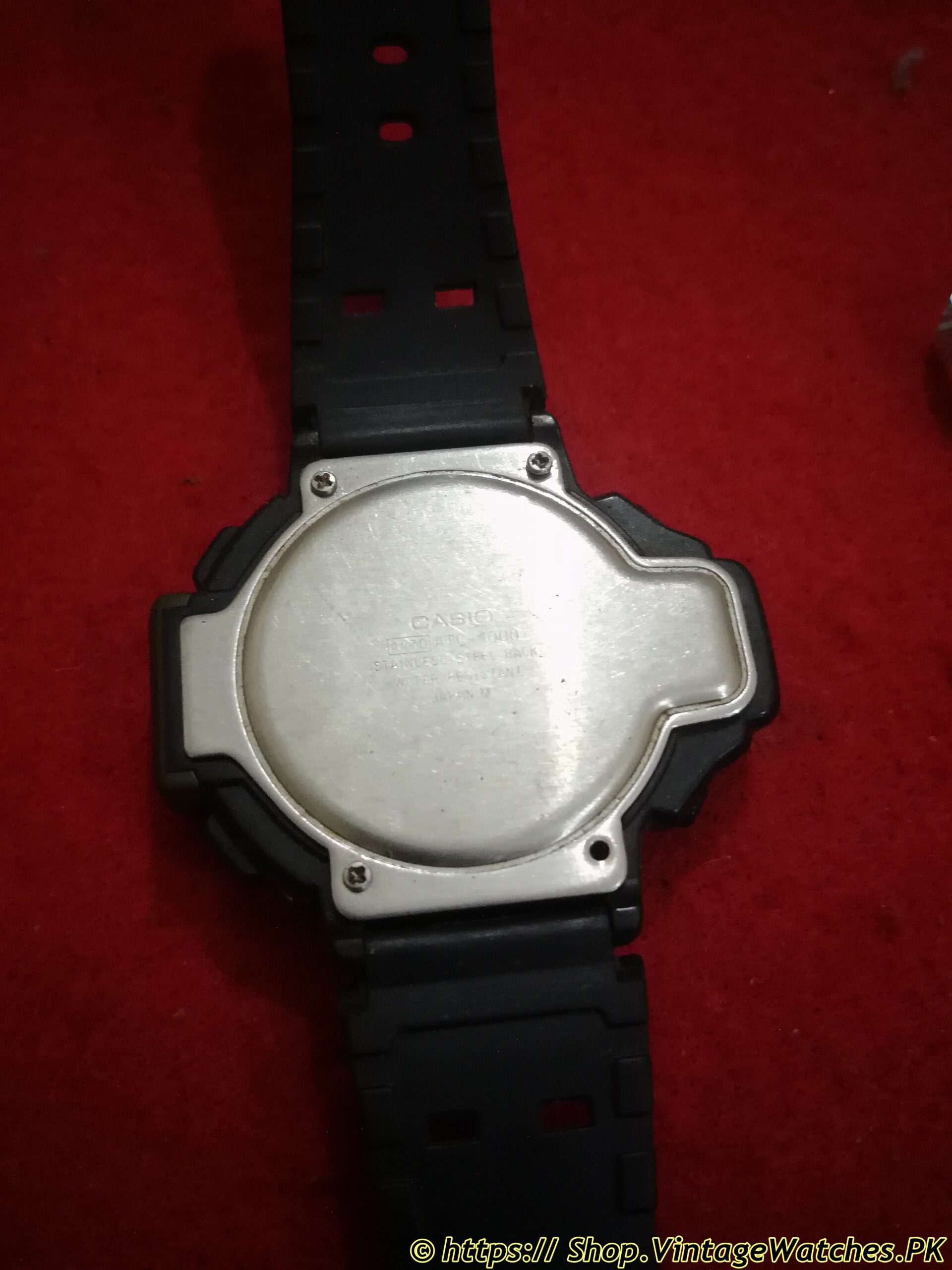 1990s Vintage Retro Casio ATC-1000 Triple Sensor Compass Digital LCD Watch - Image 3