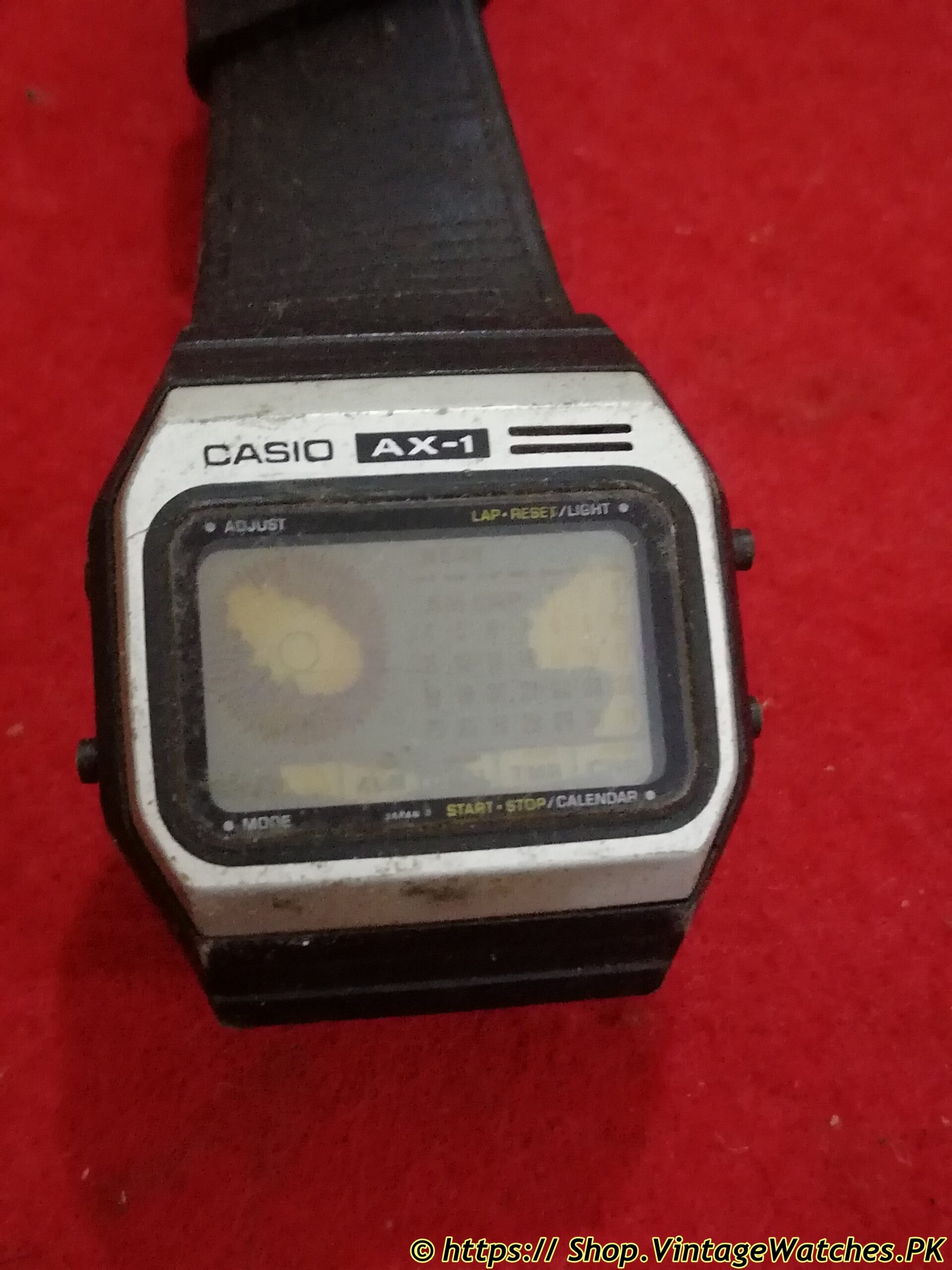 Vintage Retro Casio AX-1 Alarm Chronograph Ana-Digital Calendar Digital LCD Watch